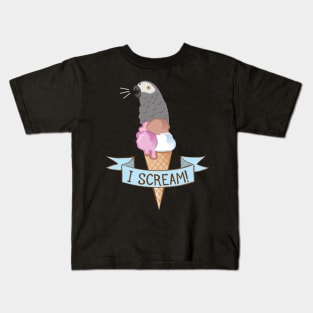 Congo African Grey Ice Cream Parrot Kids T-Shirt